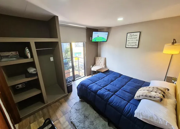 R01 At Itesm Cem Full Services, Shared-kitchen, Smart Tv, Parking, Balcony Apartment Mexico City